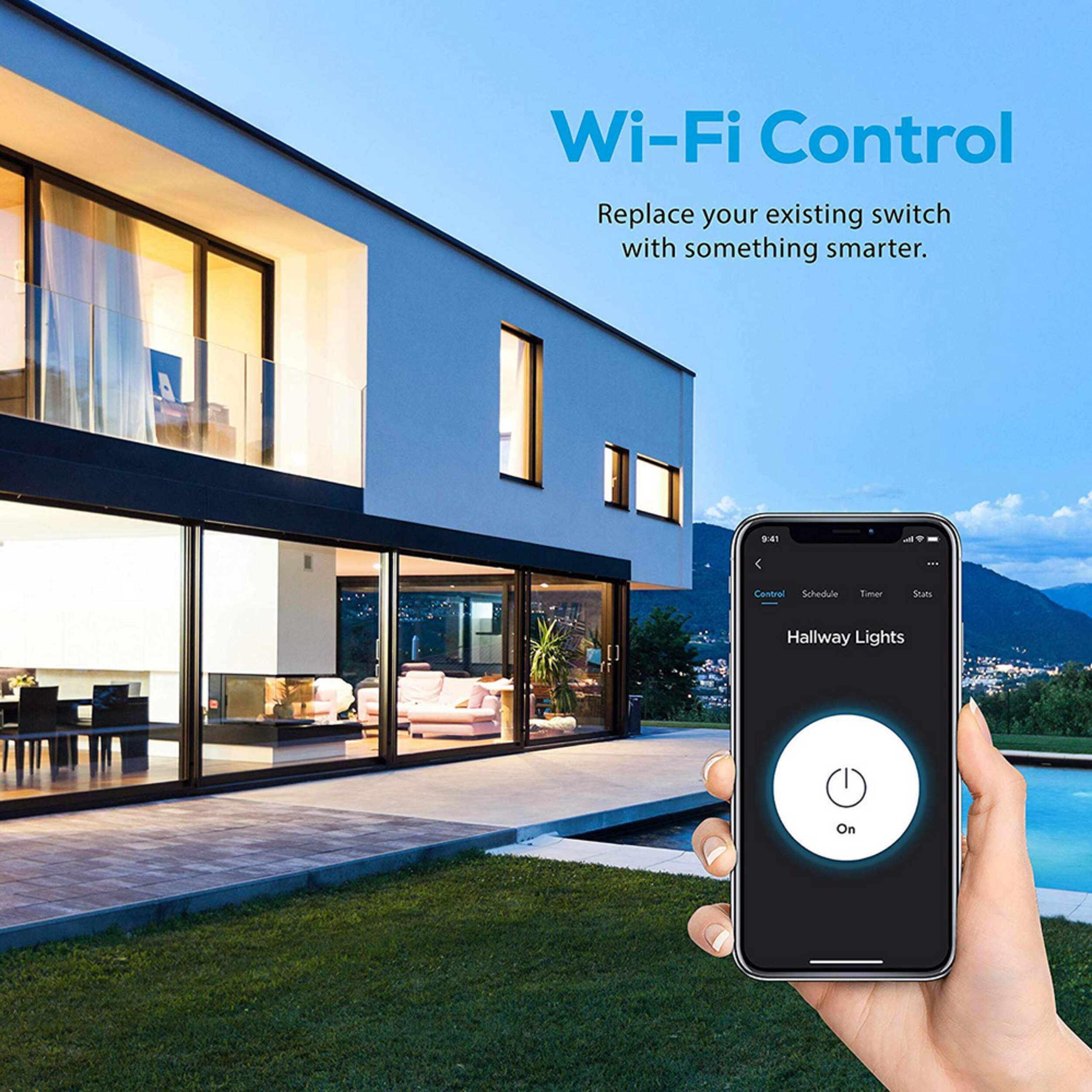 Geeni GNCWW113199 WiFi Smart Dimmer Light Switch, 15A, White, No Hub