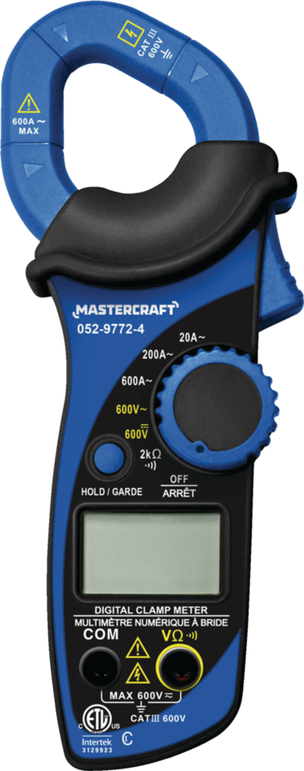 Mastercraft Digital Clamp Multimeter with 3.5-in LCD Display Front_Flat