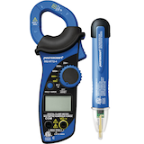 Mastercraft Clamp Meter/Voltage Tester Kit with 3.5-in LCD Display, LED Flash and Built-in Buzzer Composite_or_Mixed