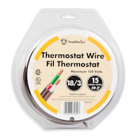 Southwire 55762101 FAS/LVT Thermostat Wire, 18-3, Brown, 49.2-ft Front_Flat