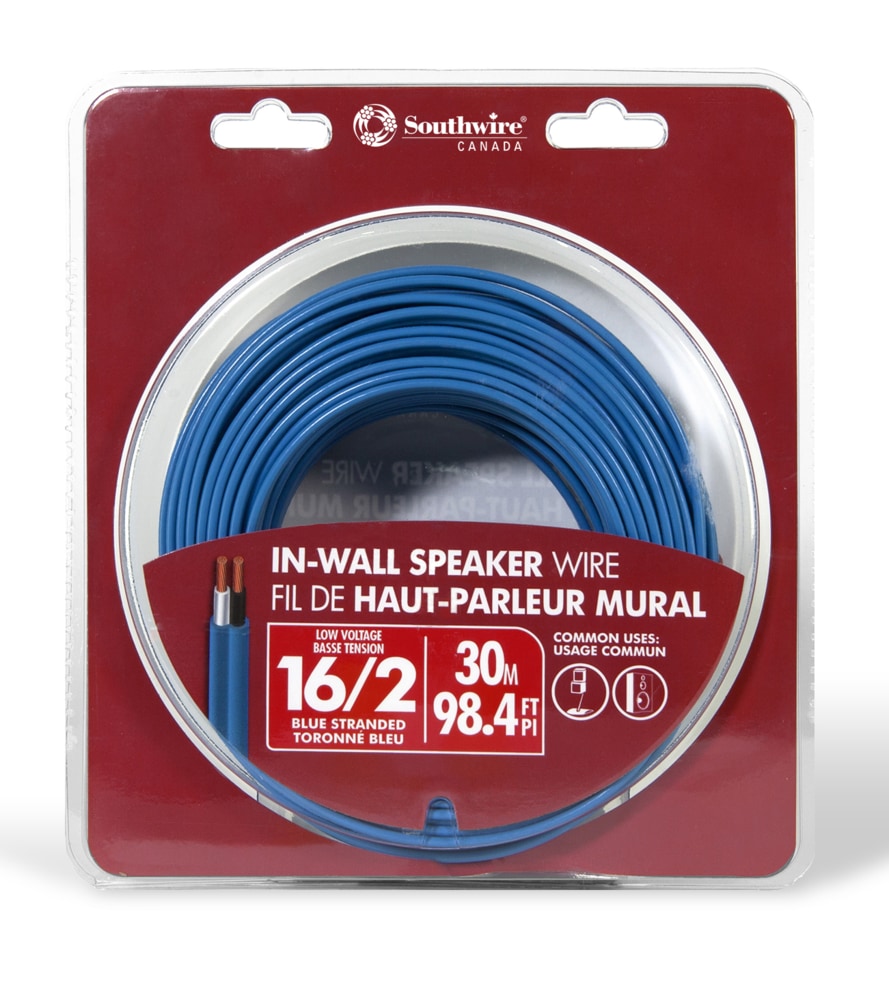 Southwire 56911550 InWall Speaker Wire, 163, Blue, 98.4ft Canadian