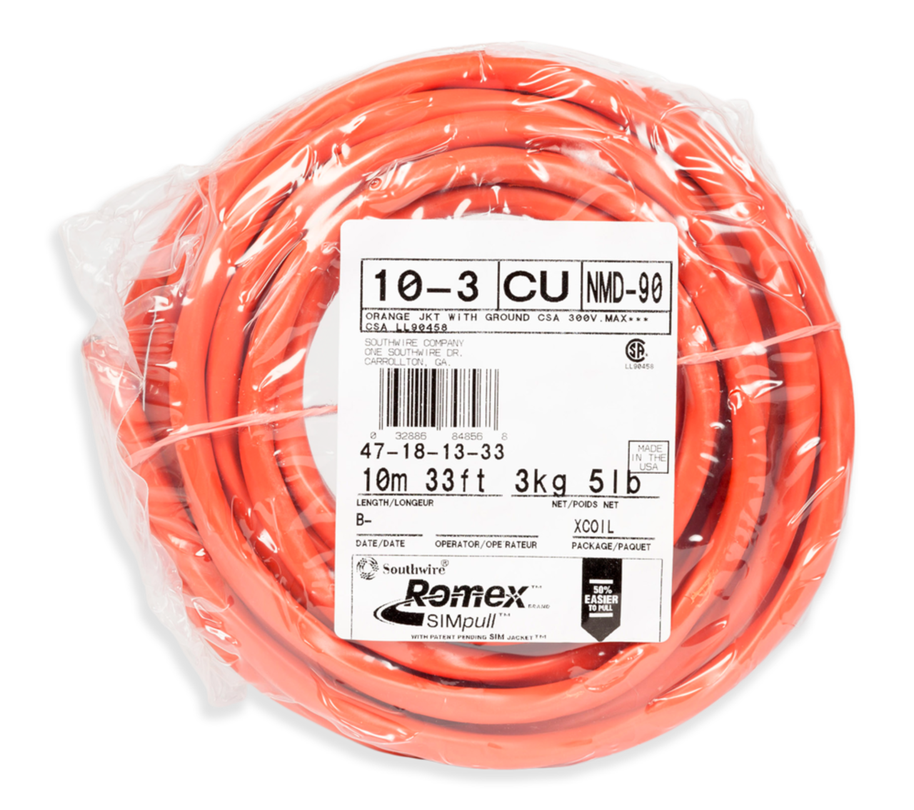Câble électrique avec fil de cuivre Southwire 47181333 Romex