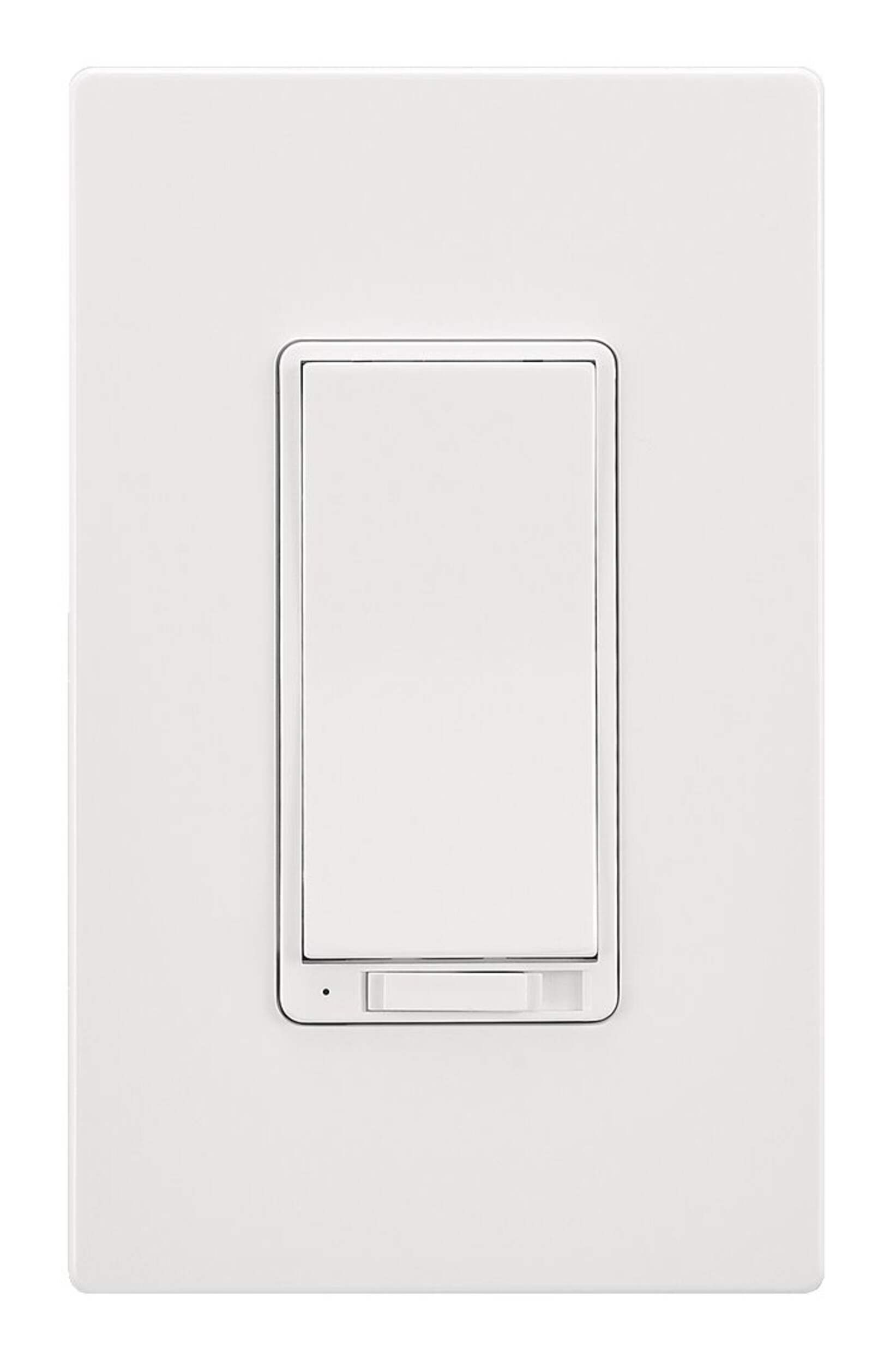 Globe Electric 50023 Wi-Fi Smart Dimmer Switch, No Hub Required, Voice Activated, White Front_Flat