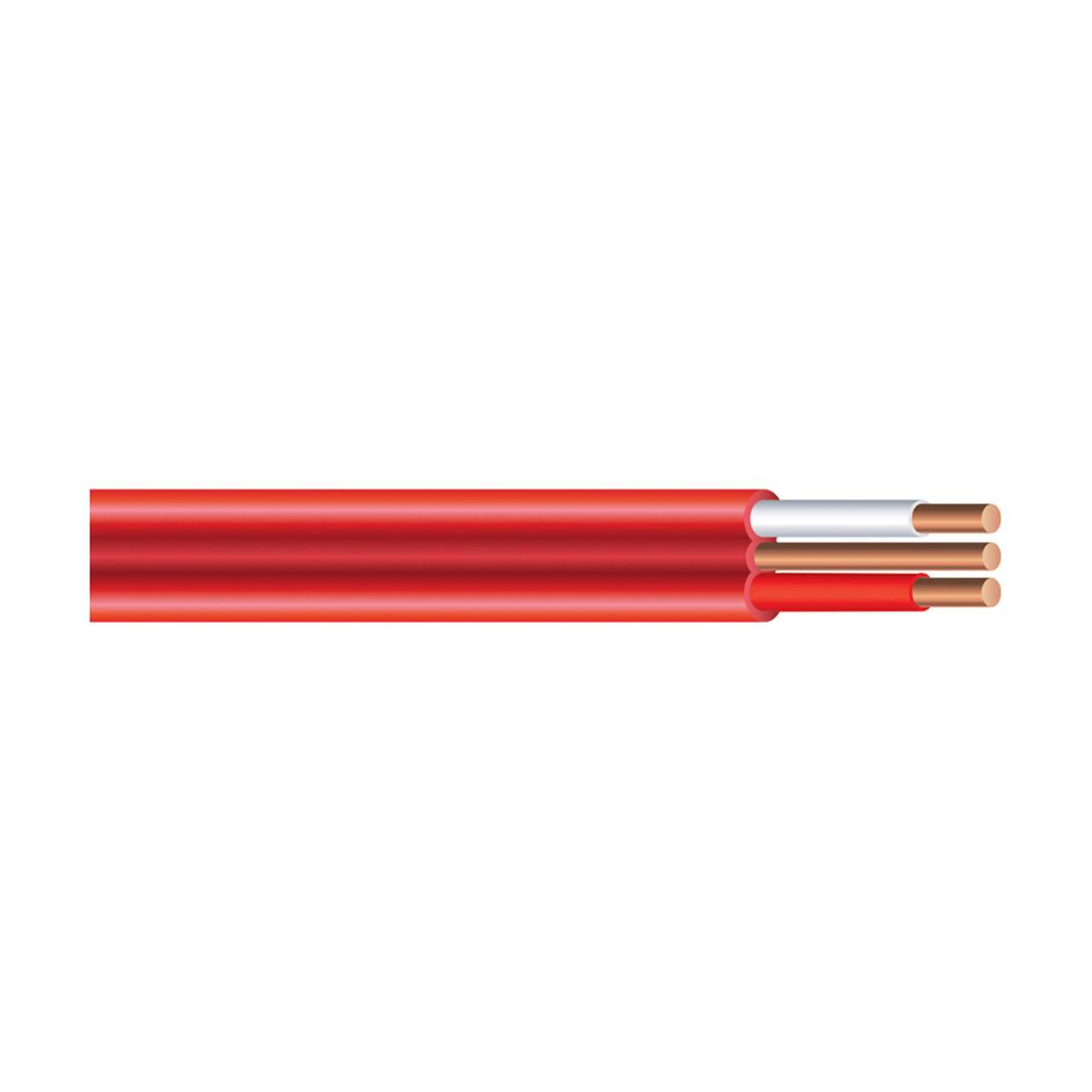 Fil électrique d'intérieur NMD-90, 12/2 Rouge 10 m - Canac