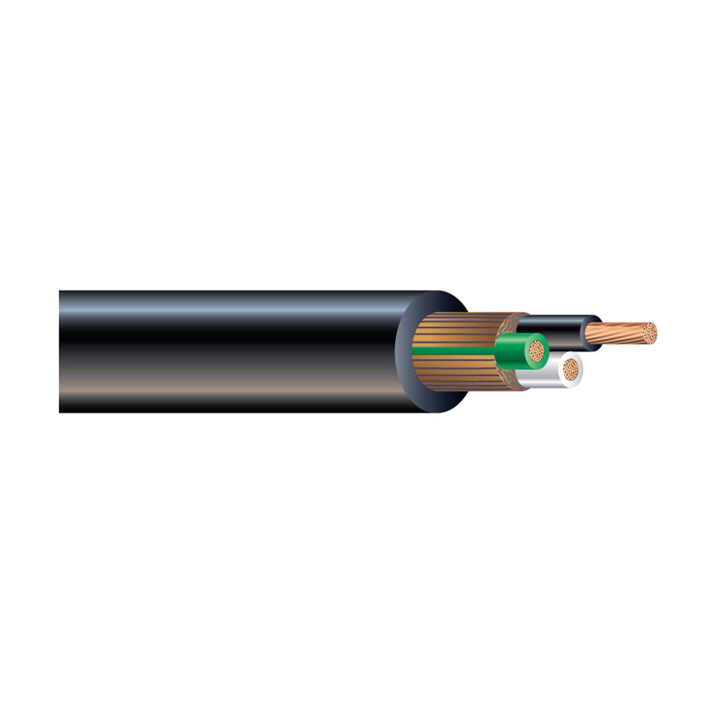 Southwire 58157201 Viper SJTOOW Industrial Electrical Wire, 12-3, Black, 24.6-ft CloseUp
