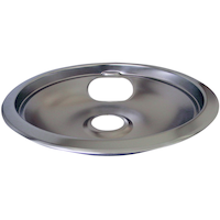 Laser Chrome Drip Pan Shallow Draw, 8-in Front_Elevated