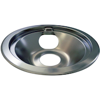 Laser 62241 GE Stove Shallow-Draw Drip Pan with Trim Ring, Dishwasher Safe, Bright Chrome, 6-in Overhead_Plunge