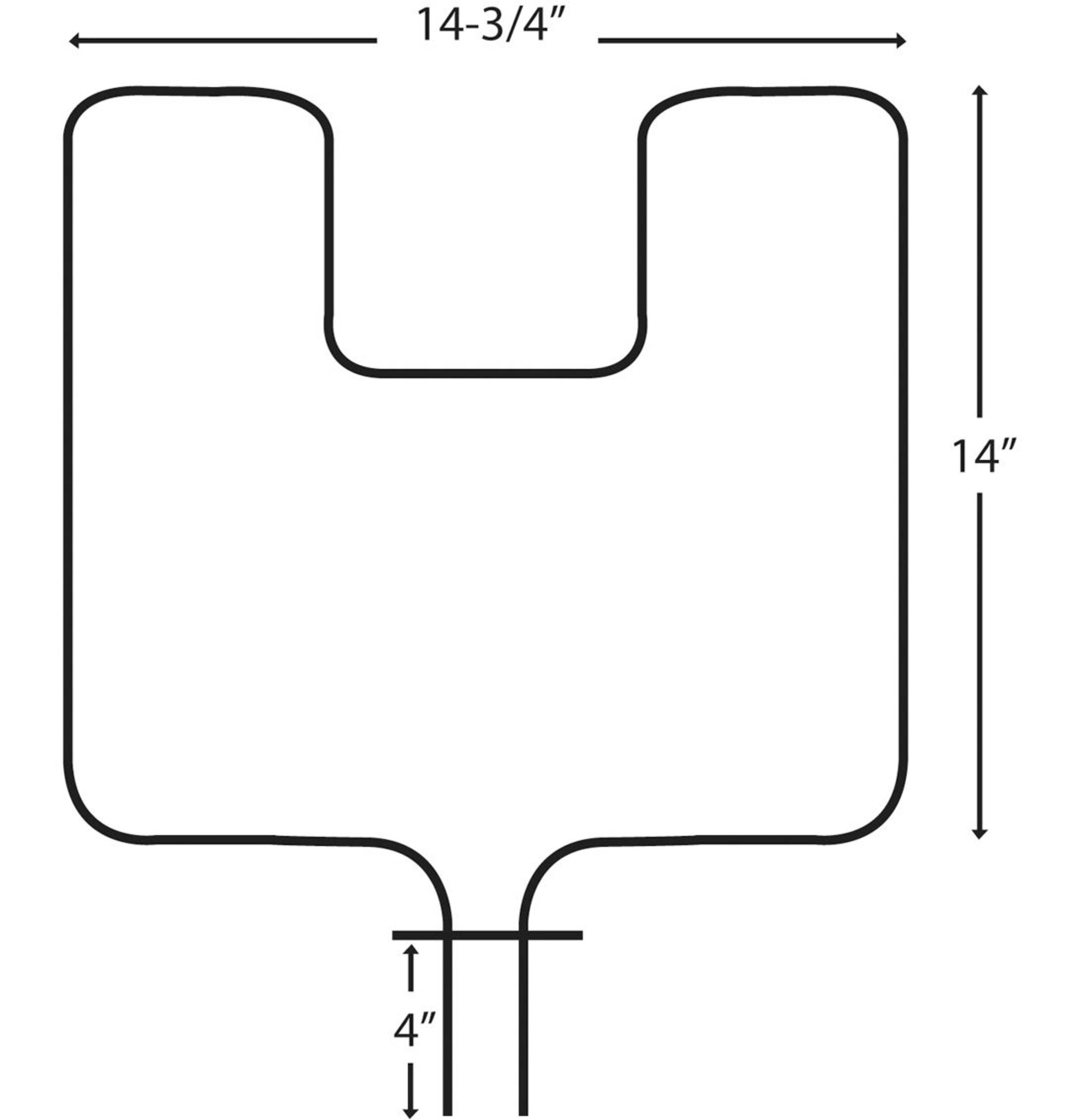 Laser 62509/2 Frigidaire Oven/Bake Element with Fixed 90° Connector, 2400W, 14-3/4-in x 14-in Overhead_Flat