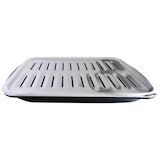 Laser 62250 2-in-1 Broiler Pan, Chrome/Porcelain, Dishwasher Safe, Black, 16 x 12.75 x 1.75-in Front_Elevated