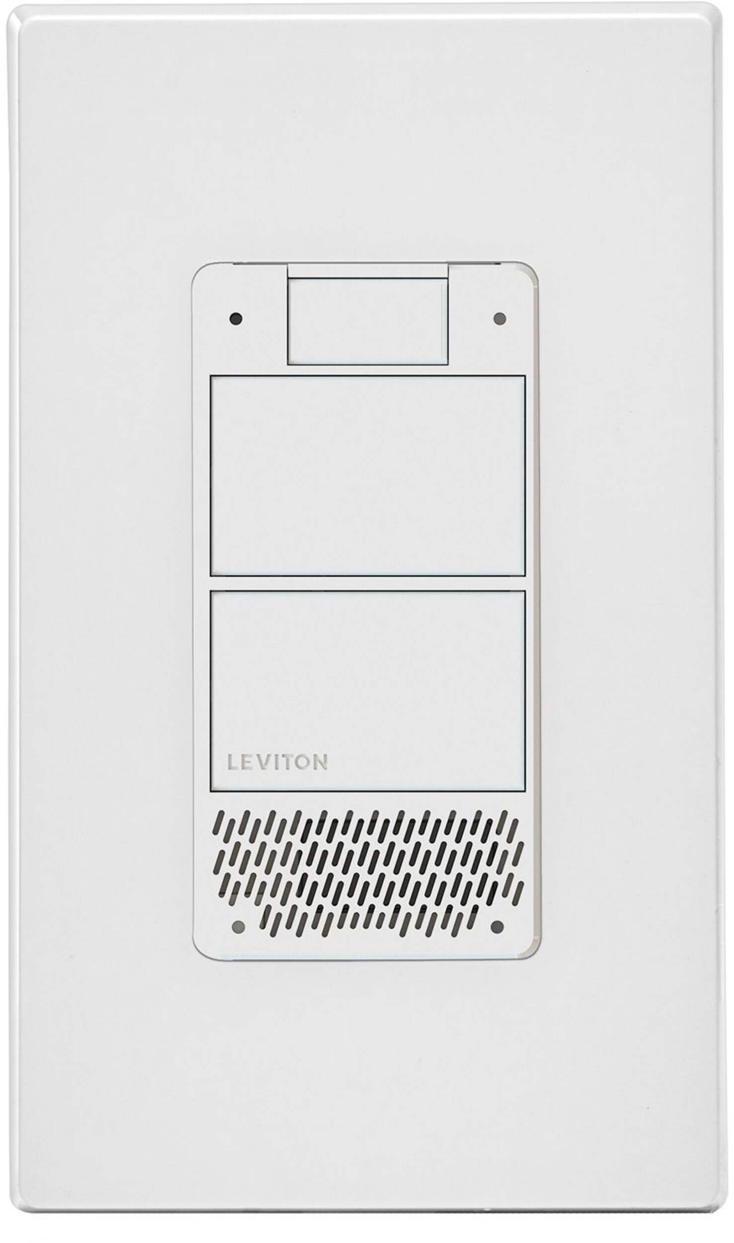 Leviton DWVAA-742 Decora Smart Voice Dimmer with Amazon Alexa Built-In, White Front_Flat
