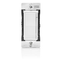 Télécommande de gradateur intelligent à 3 voies Leviton DD00R-744 Decora, blanc Front_Flat