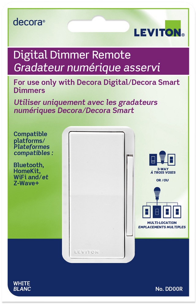 Leviton DD00R744 Decora Smart 3Way Digital Dimmer Remote, White