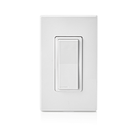 Leviton D215S-742 Decora Smart Wi-Fi Switch, 2nd Gen, 15A, 120V, White, No Hub Required Front_Flat