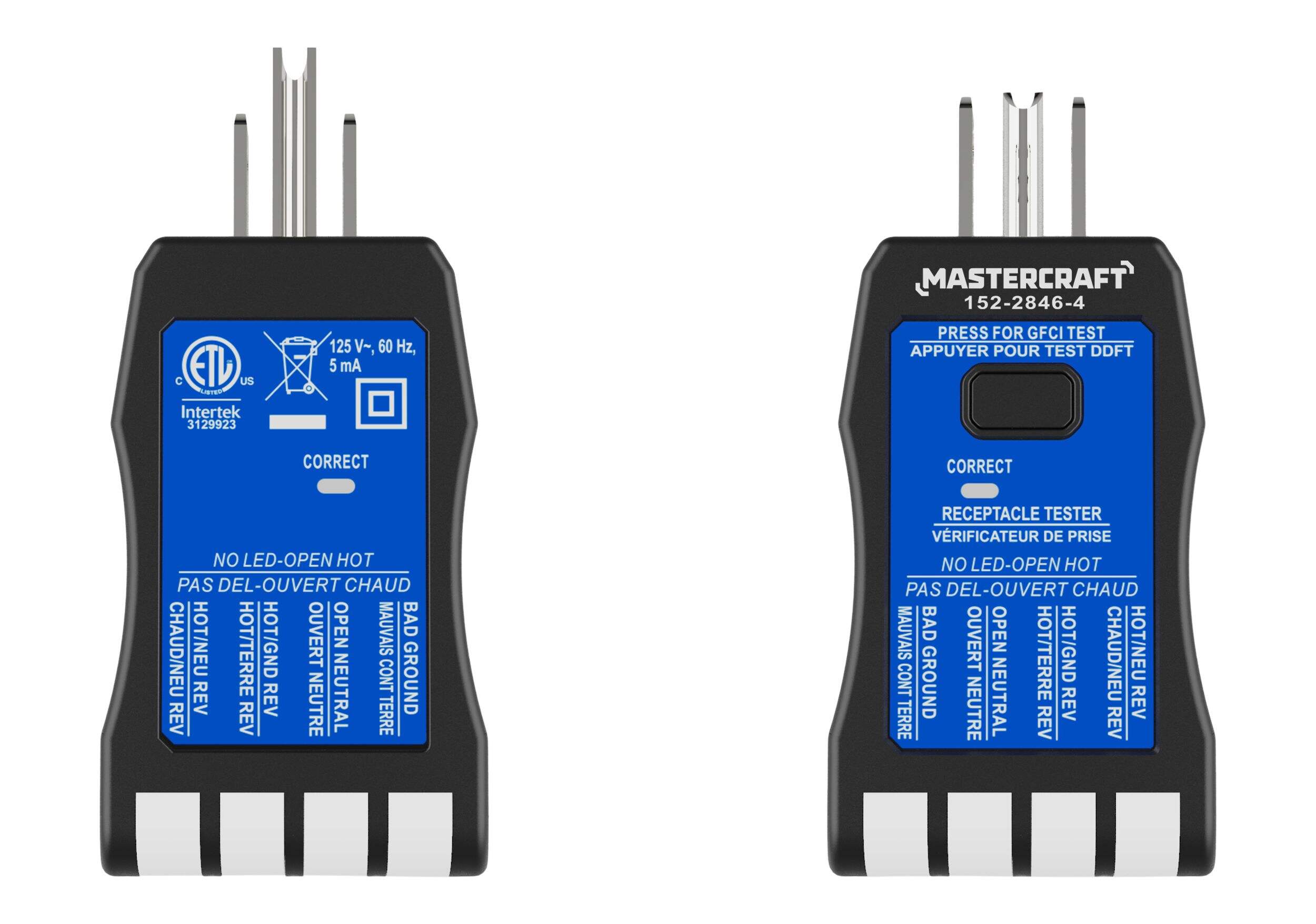 Vérificateur de prise DFT Mastercraft, 115 à 125 V C/c.a, 60 Hz Composite_or_Mixed