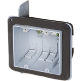 Vista 2-Gang Plastic Device Box with Vapour Barrier Front_Angled_Left