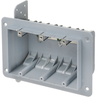 Vista 3-Gang Plastic Device Box Front_Angled_Left