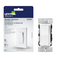 Leviton Decora Rocker Slide Dimmer, White