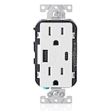 Leviton USB Type-A/Type-C 15A Receptacle, 2-pk Front_Flat