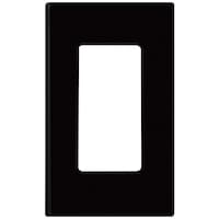Plaque d'interrupteur sans vis, 1 dispositif Leviton, noir