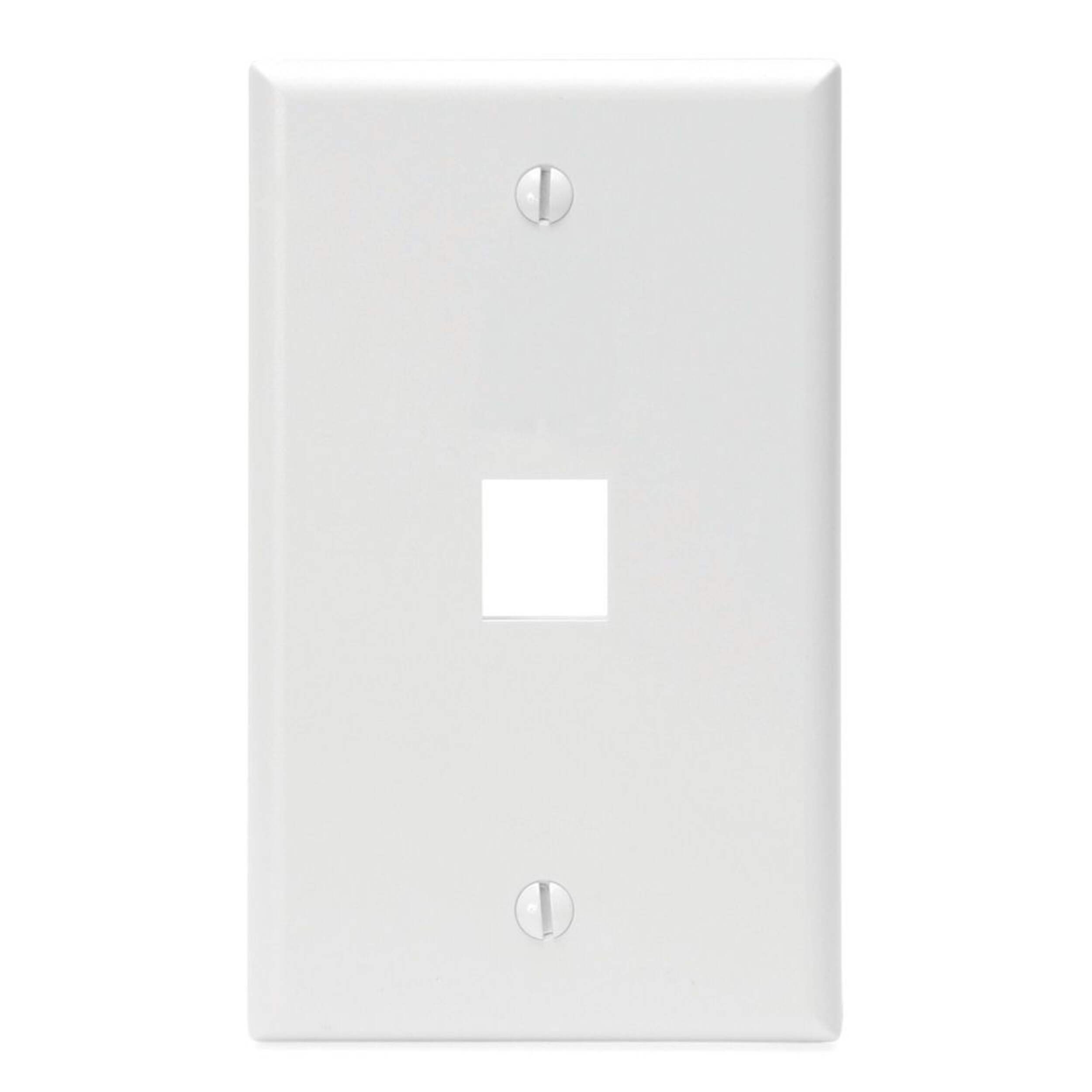 Plaque murale QuickPort à 1 port Leviton Front_Flat