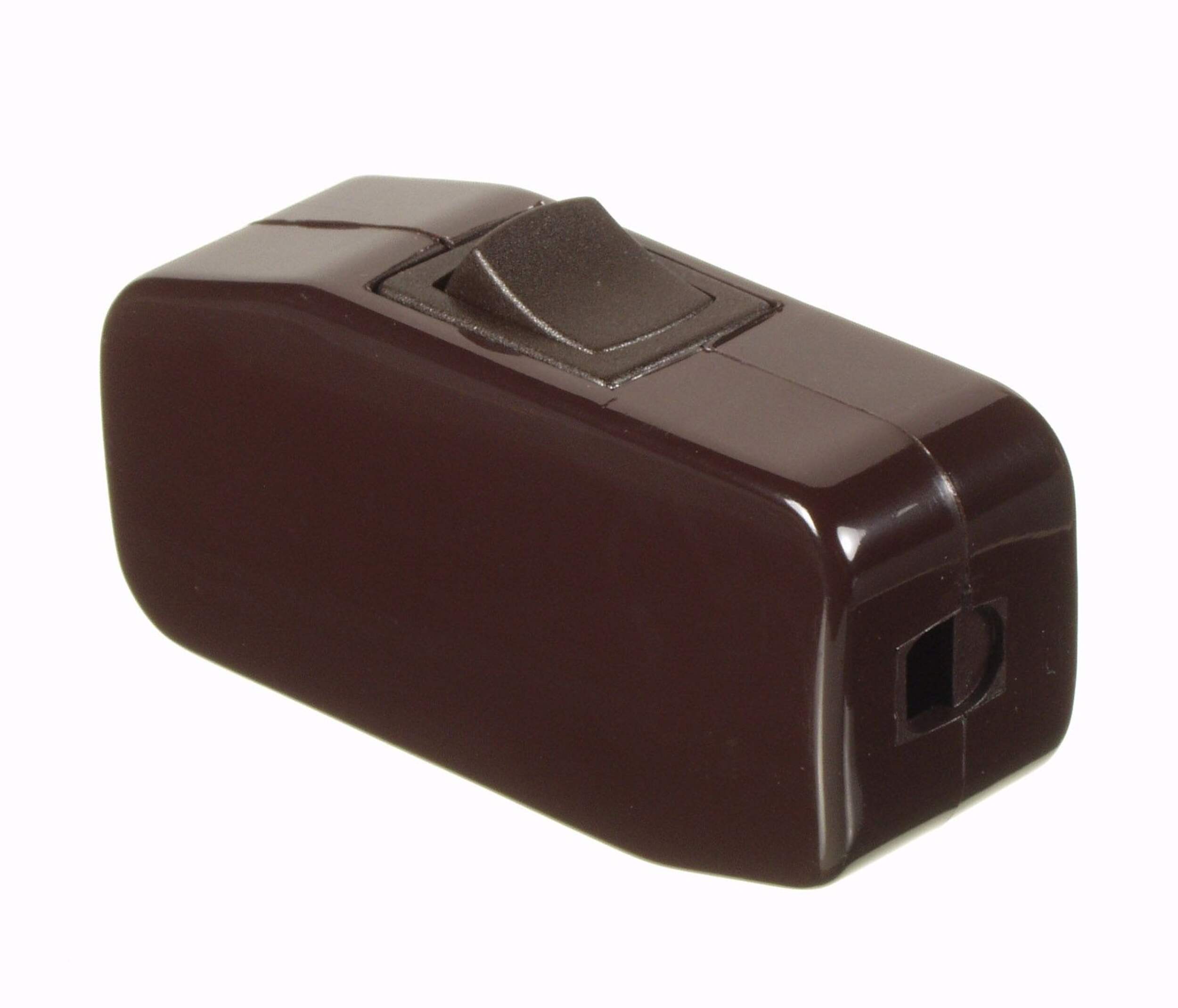 Electrimart Heavy Duty Cord Switch, Brown Front_Angled_Left