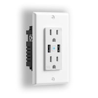 Geeni USB A/C Smart Outlet, White