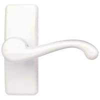 Ideal Security Easy-Install Storm Door GL Lever Handle Set, White Front_Angled_Left