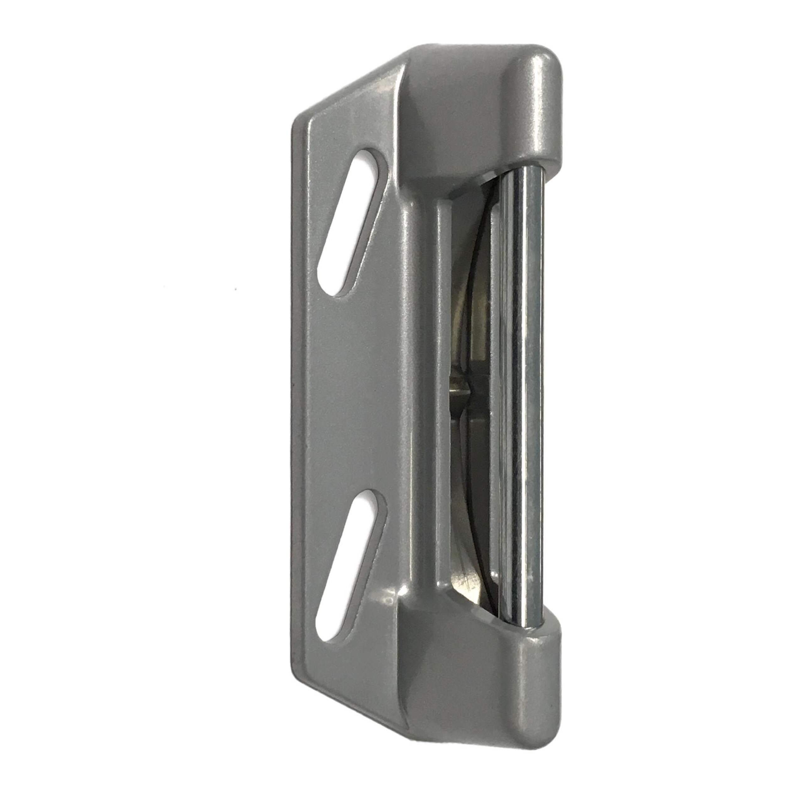 Gâche à ressort pour contre-porte Ideal Security pour loquets fixes, argent Front_Angled_Right