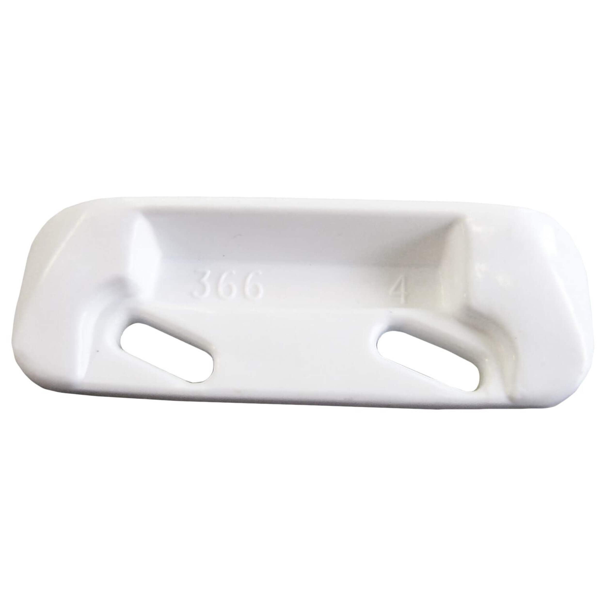 Ideal Security Storm Door Solid Nylon Strike, White Front_Flat