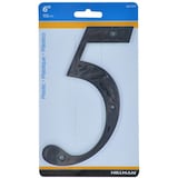 Hillman Black Plastic House Number, Number 5, 6-in Front_Flat