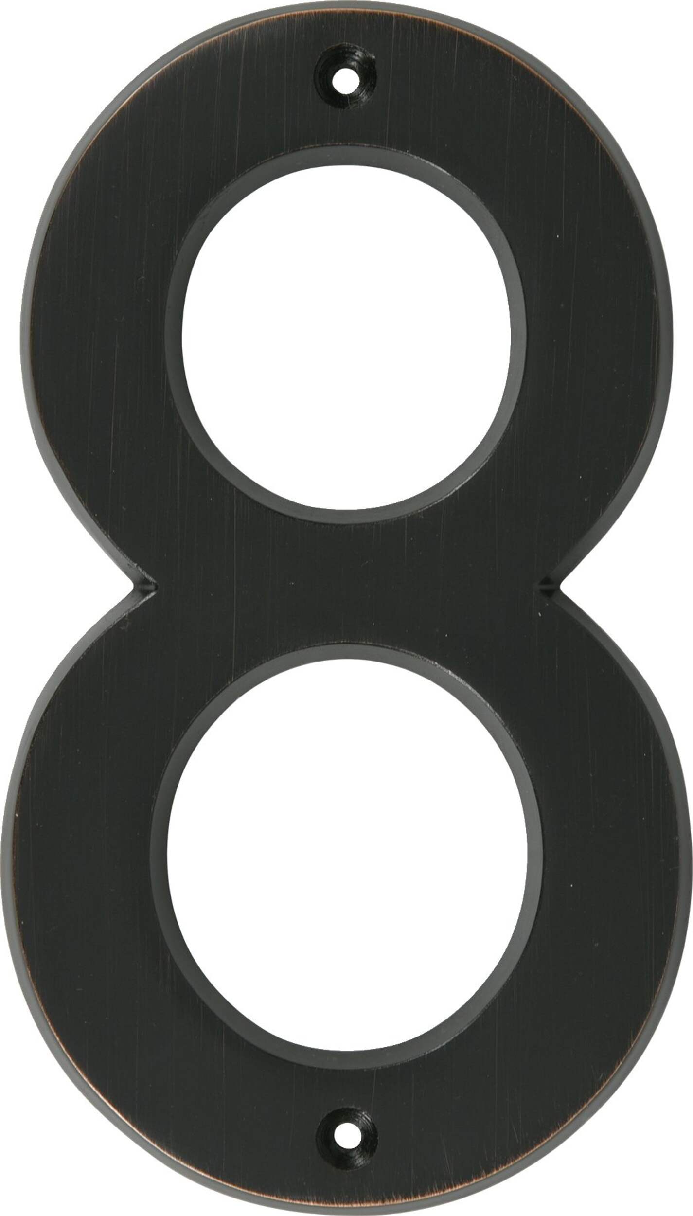 Hillman Black Metal House Number, Bold Font, Number 8, 6-in Front_Flat