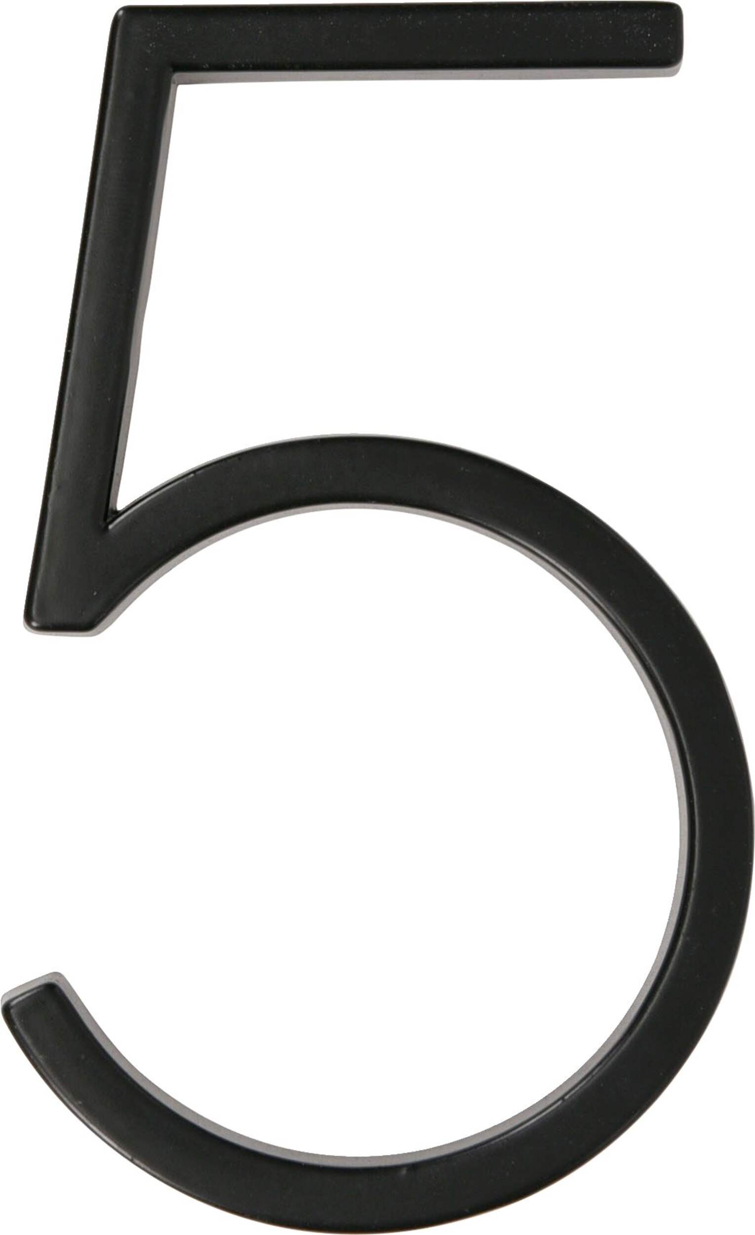 Hillman Black Metal Floating House Number, Number 5, 6-in Front_Flat