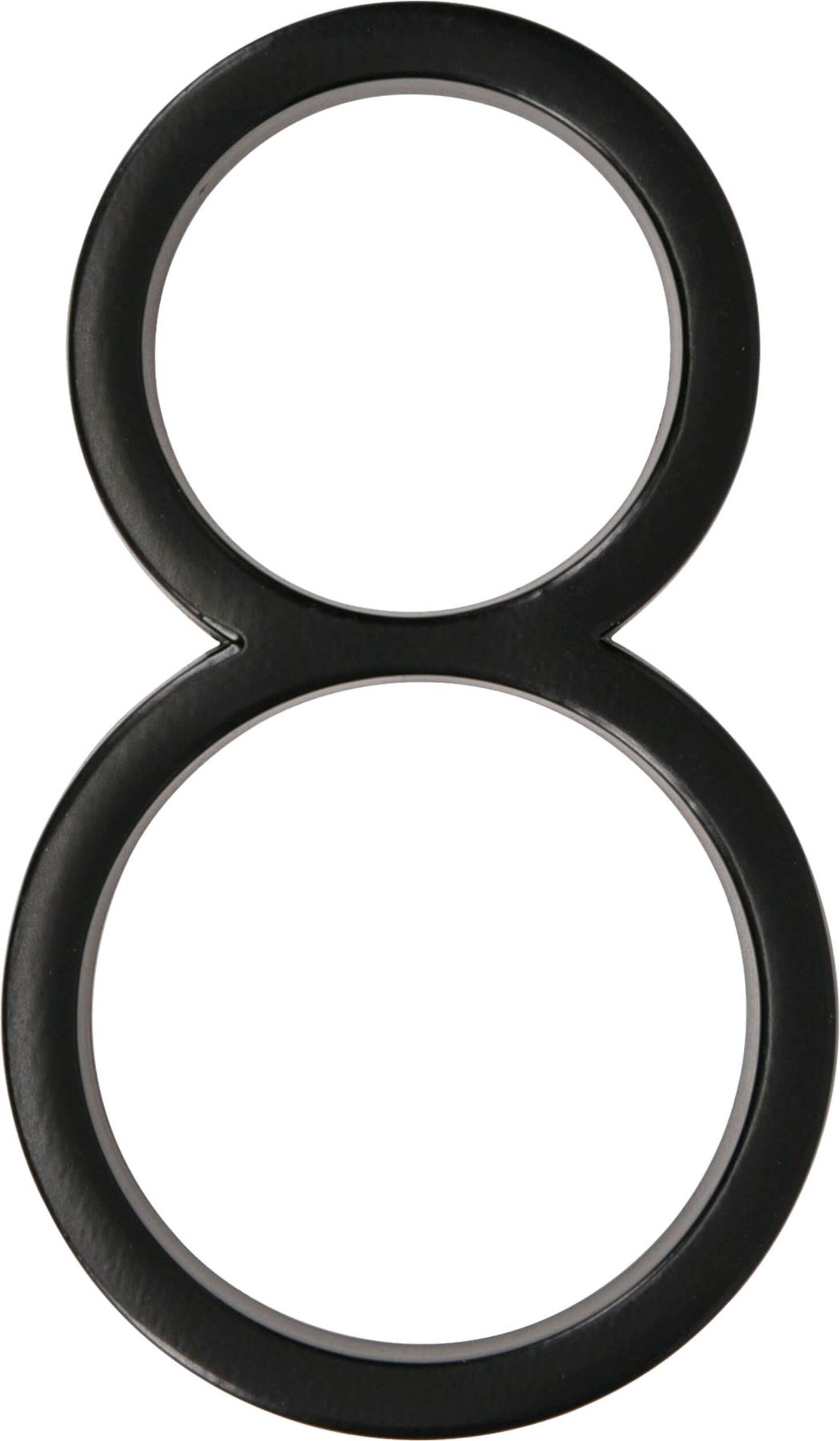 Hillman Black Metal Floating House Number, Number 8, 6-in Front_Flat
