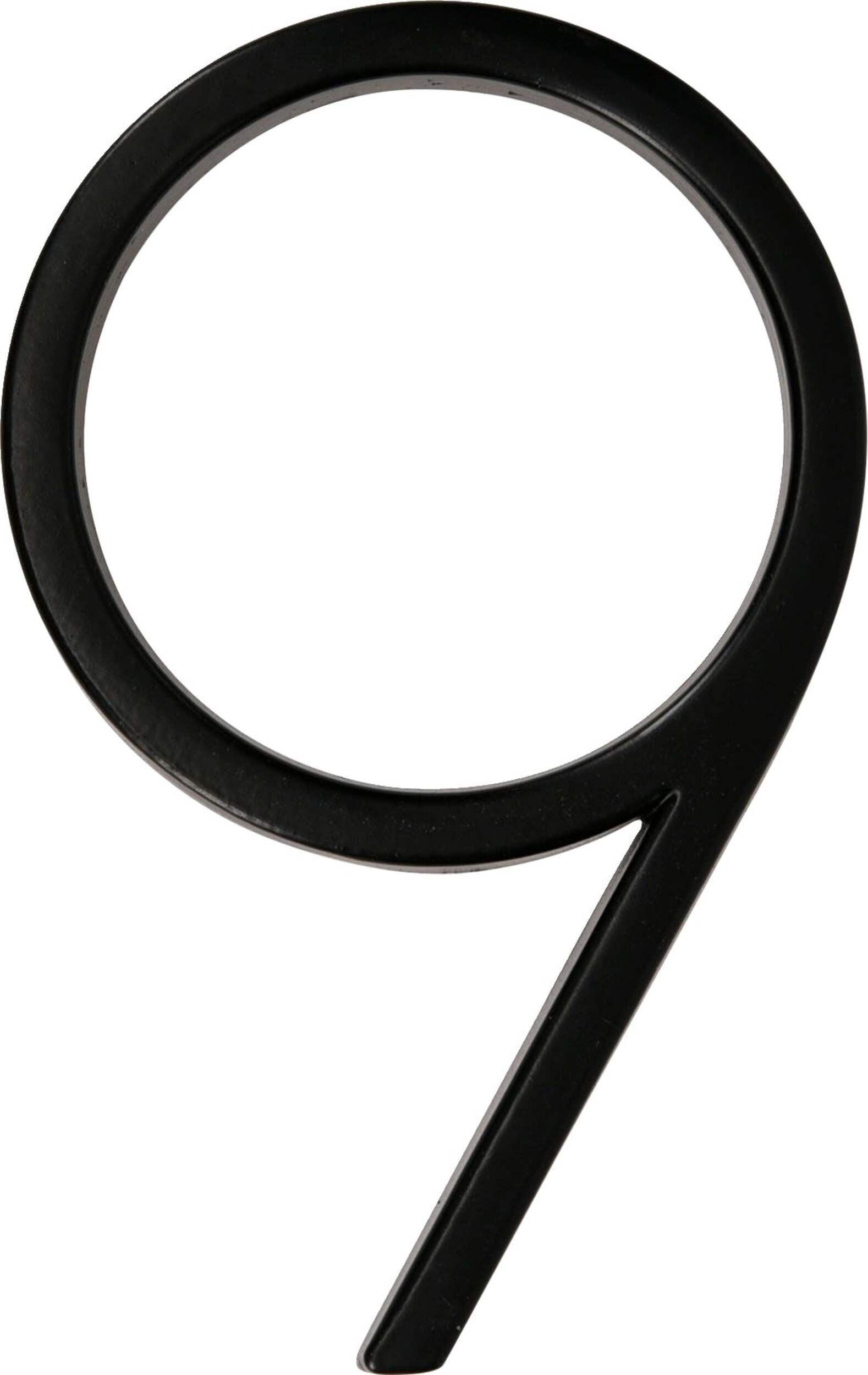 Hillman Black Metal Floating House Number, Number 9, 6-in Front_Flat
