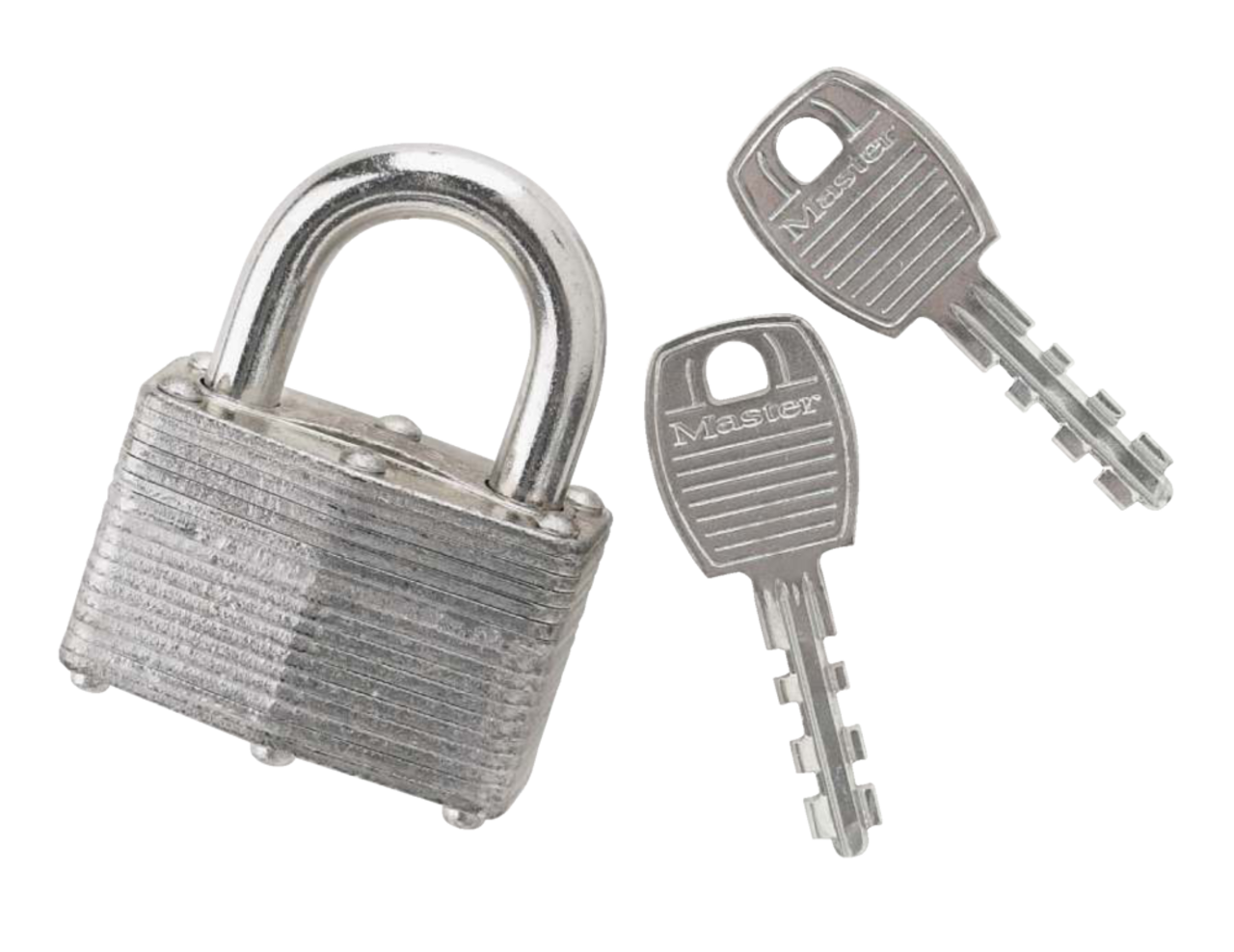 Cadenas à clé en acier laminé Master Lock, largeur de 38 mm, avec