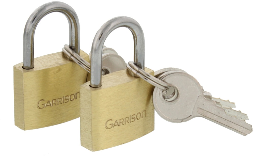 Garrison 19mmWide Keyed Padlock, Brass, 2pk Canadian Tire
