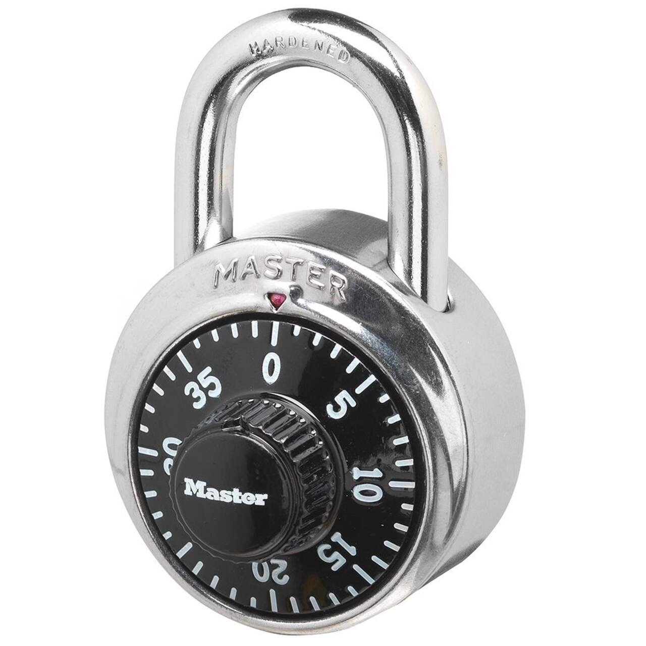Master Lock 48mm-Wide Preset Numeric-Combination Dial Padlock, Silver