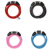 Wordlock 6mm-Wide Resettable-Combination 4-Dial Mini Cable Lock, Assorted Colours Overhead_Flat