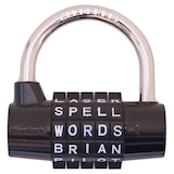 Wordlock Five-Dial Padlock
