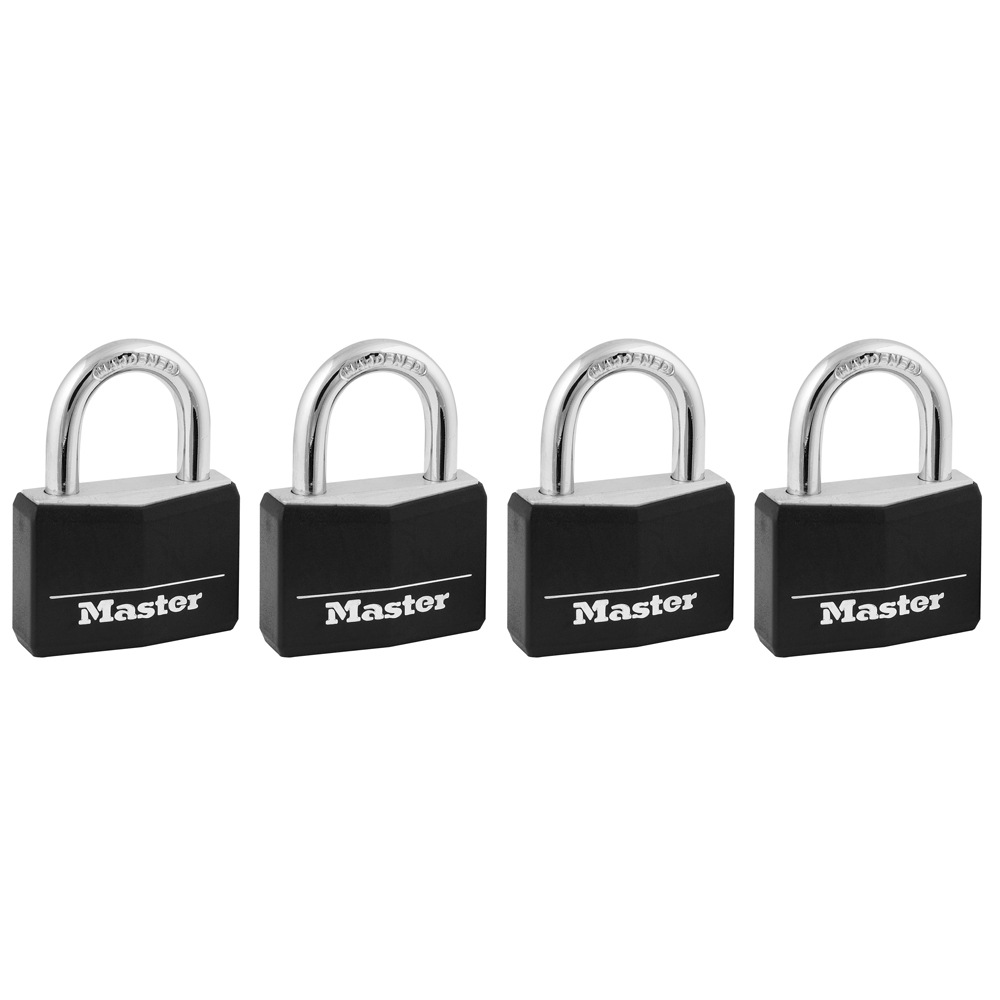 Master Lock 40mmWide VinylCovered Solid Body Keyed Padlocks with 22mm