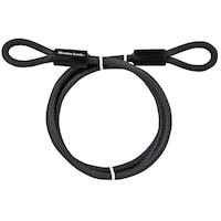 Master Lock 6-ft x 3/8-in Vinyl-Covered Flexible Looped End Cable, Grey Overhead_Flat