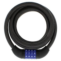 Garrison Utility 6-ft Resettable Numeric-Combination 4-Dial Cable Lock, Black Front_Flat
