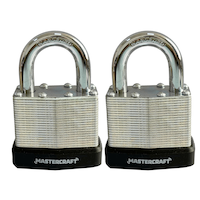 Mastercraft 40mm Laminated Steel Padlock, 2-pc