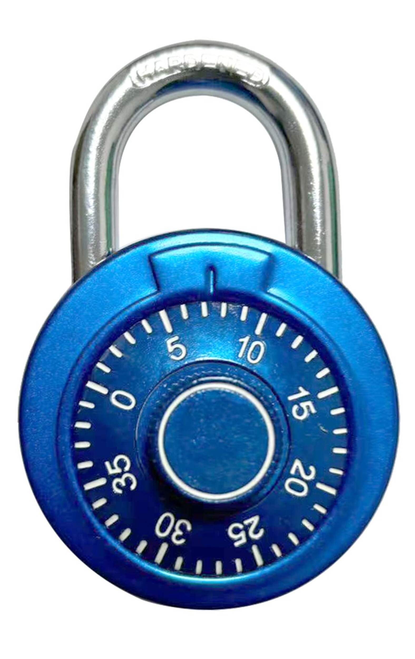 Cadenas à combinaison numérique Garrison, bleu, 48 mm Front_Flat