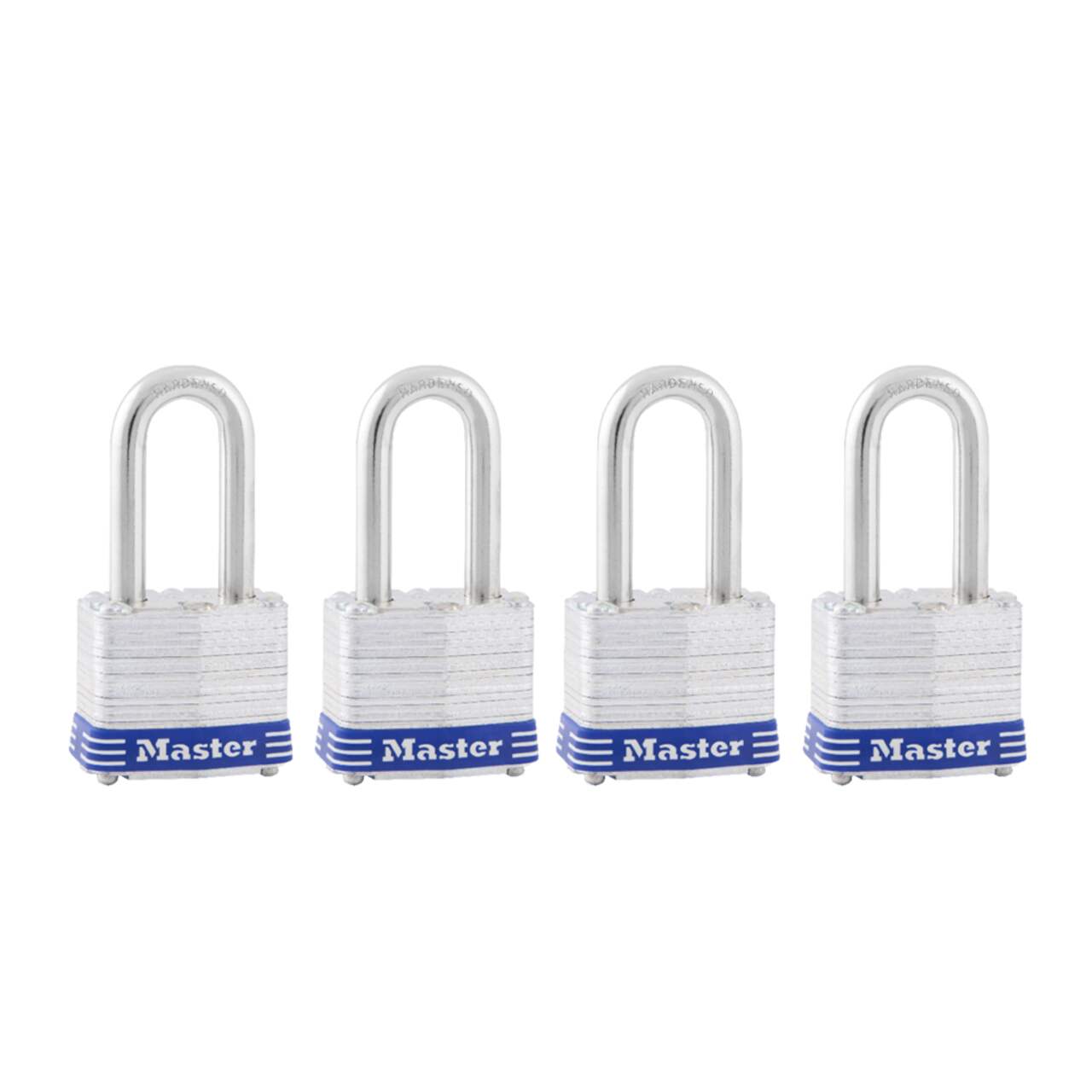 Master lock Lot de 4 cadenas à clé MASTER LOCK aluminium, l.20 mm pas cher  