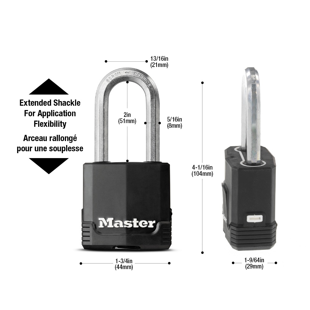 Master Lock 48mmWide Laminated Magnum Steel Keyed Padlock with 51mm