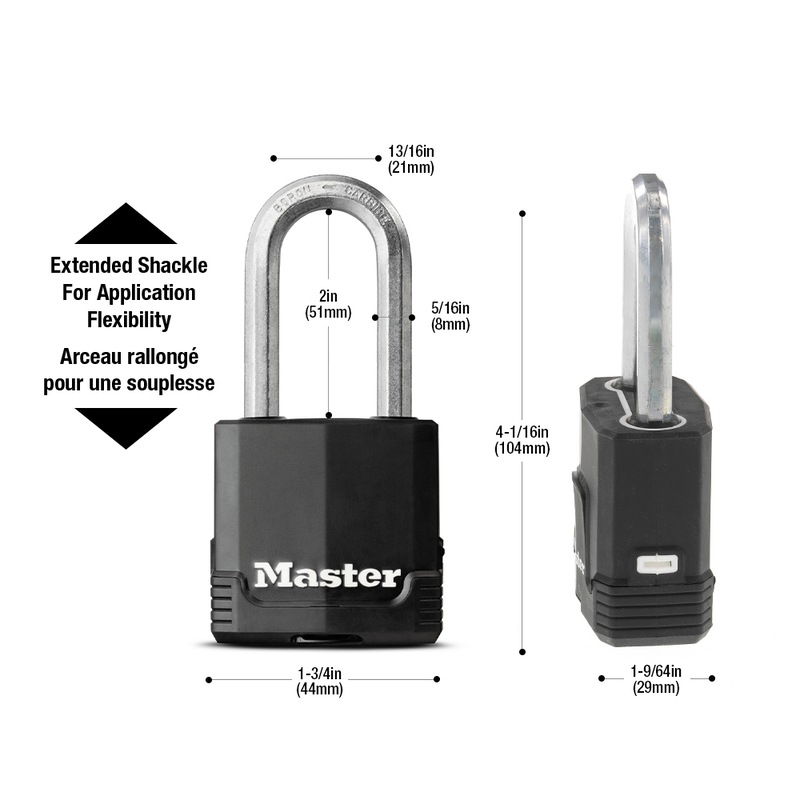 Master Lock 48mmWide Laminated Magnum Steel Keyed Padlock with 51mm