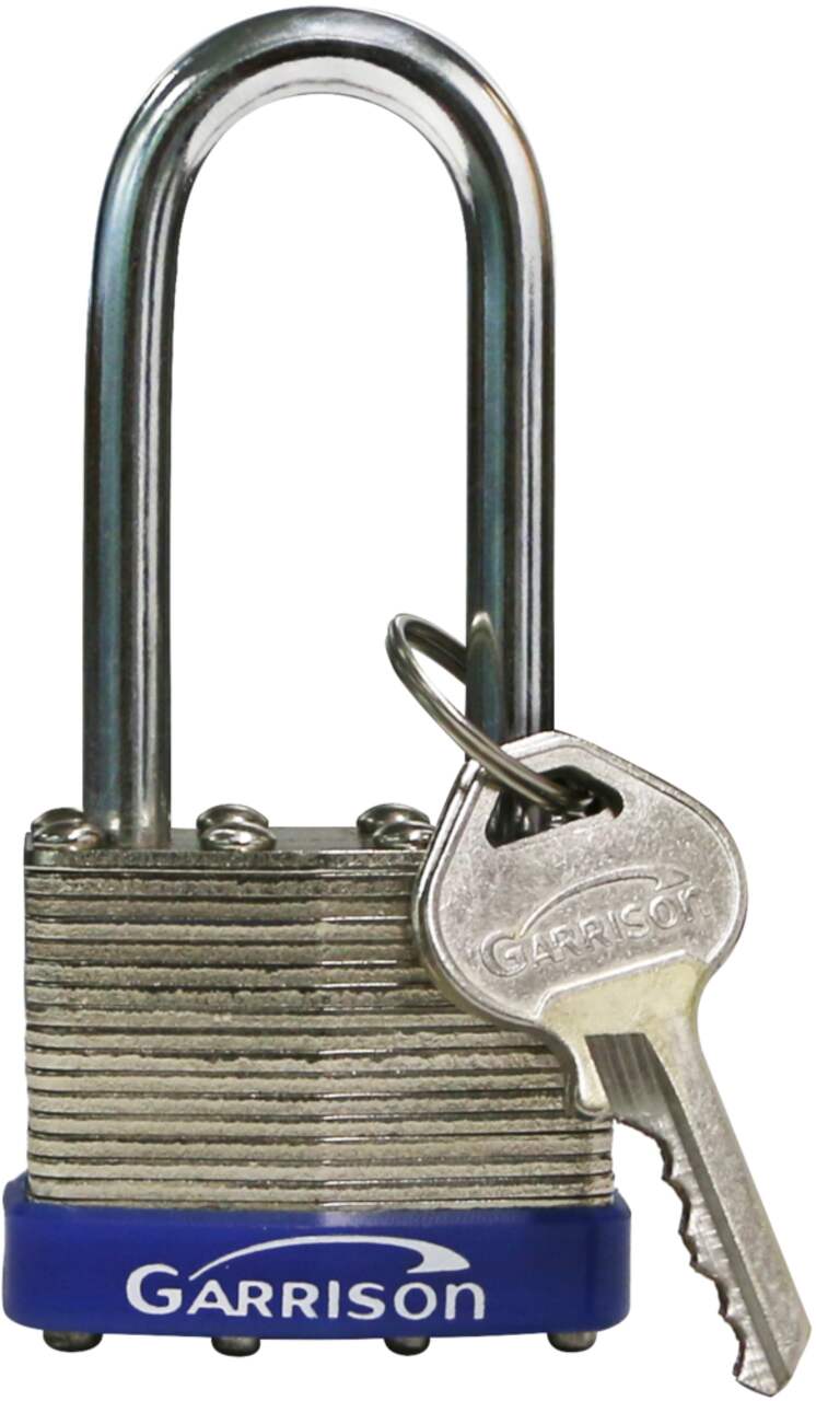 Garrison 40mm-Wide Laminated Steel Keyed Padlock with 38mm Shackles, Silver