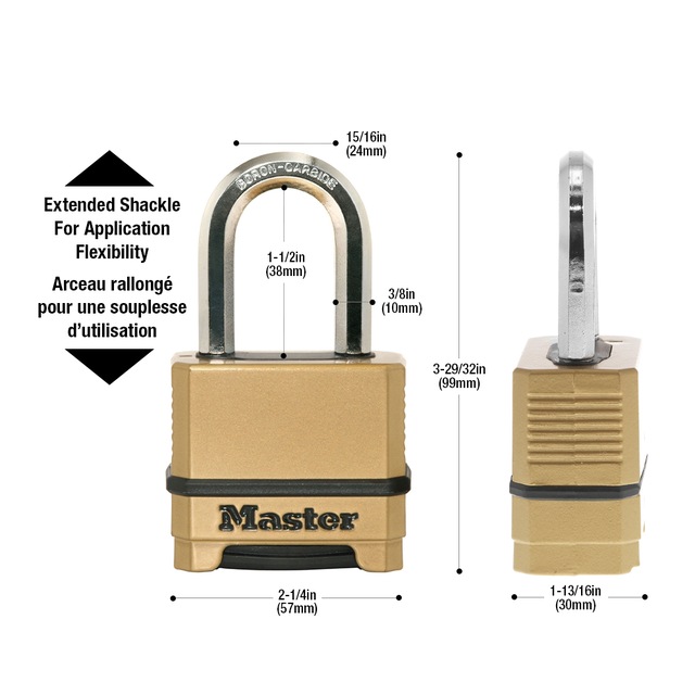 Master Lock 51mmWide Resettable Combination Magnum Padlock with 38mm