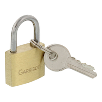 Garrison 30mm-Wide Keyed Padlock, Brass Front_Angled_Right